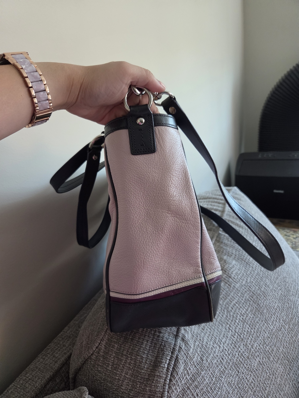 Coach Laura Spectator Pebbled Leather Shoulder Bag (Style #F15145) - Picture 4 of 10